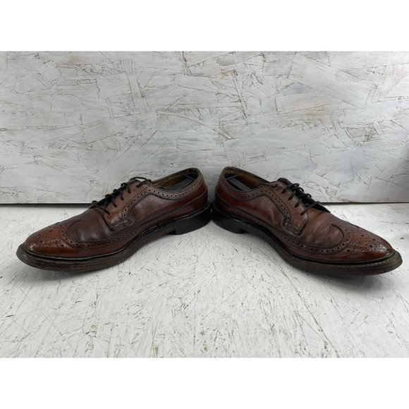 Vintage Florsheim Imperial Longwing 93602 Brown Nail Sole Oxfords 10 A main image 9